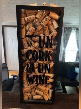 Bed Bath & Beyond Black Framed Wine Cork Shadow Box